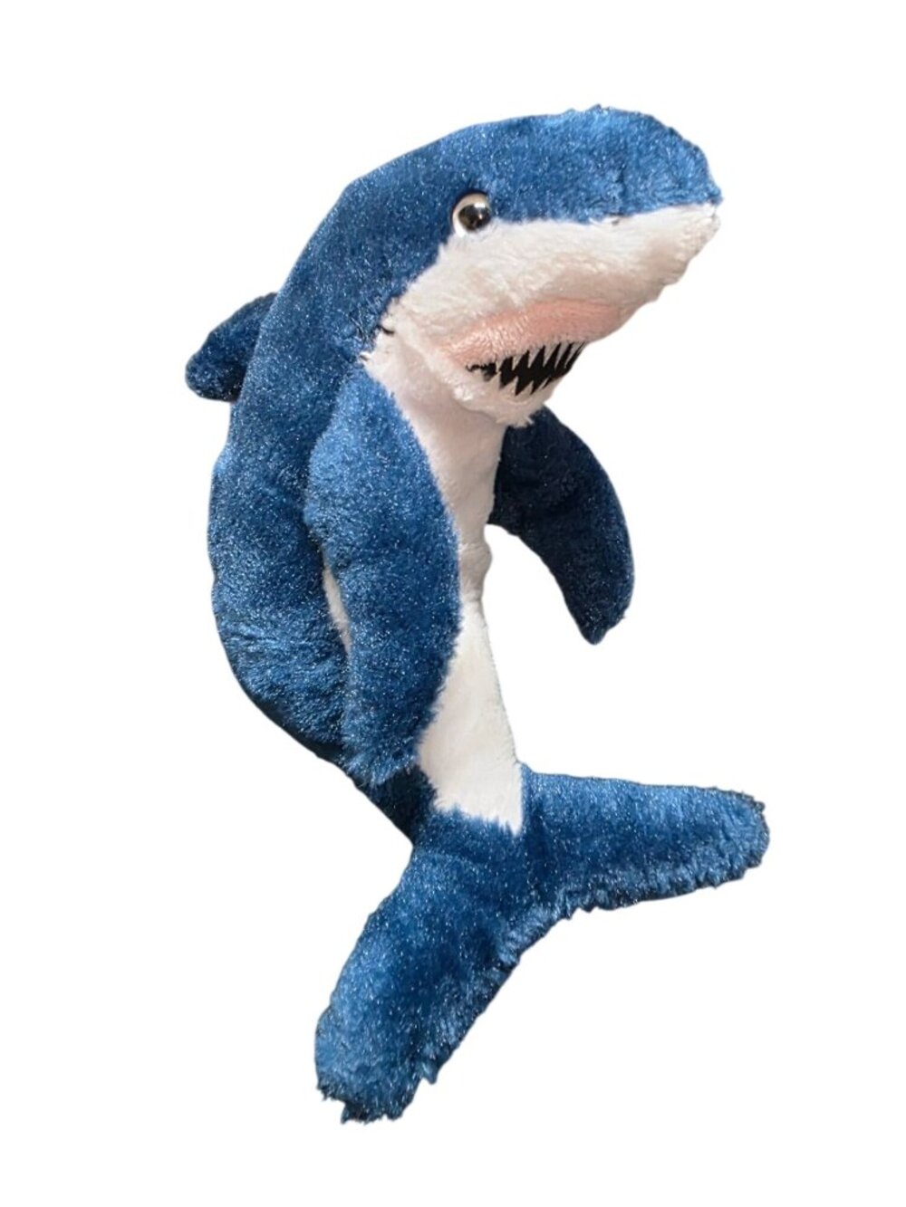 Blue & White Plush Shark Stuffed Animal